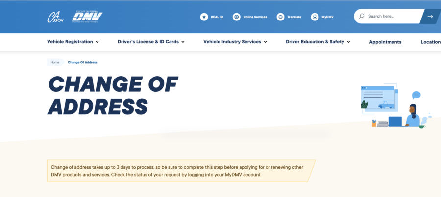 DMV Change of Address Online